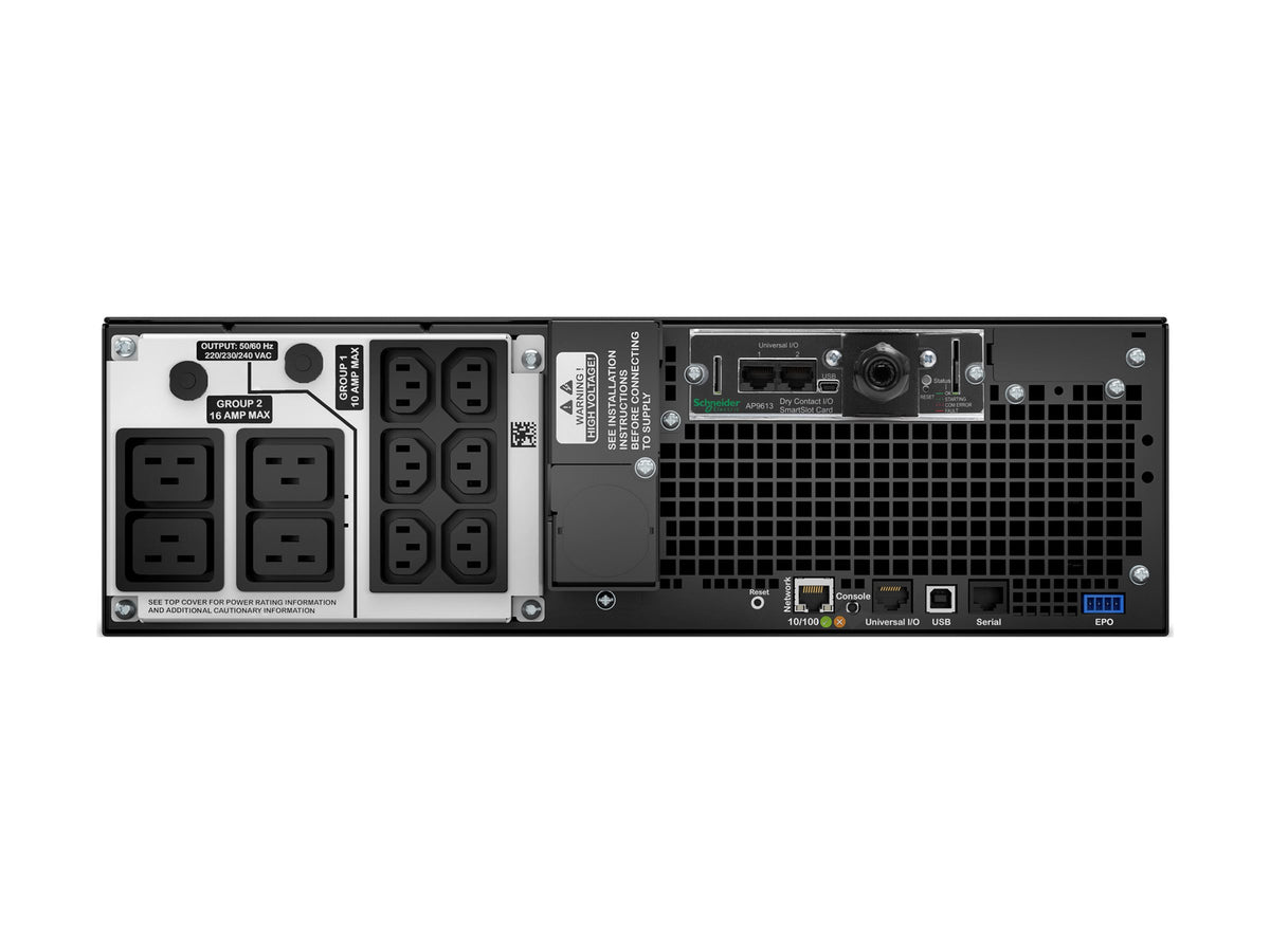 APC Marine Smart-UPS On-Line UPS Rack AC 220/230/240V 4500Watt 5000VA Ethernet serial output connectors 10 3U
