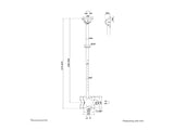 NEOMOUNTS CL35-340BL22 Support de plafond pour double écran 23-42p - h 106-156 cm