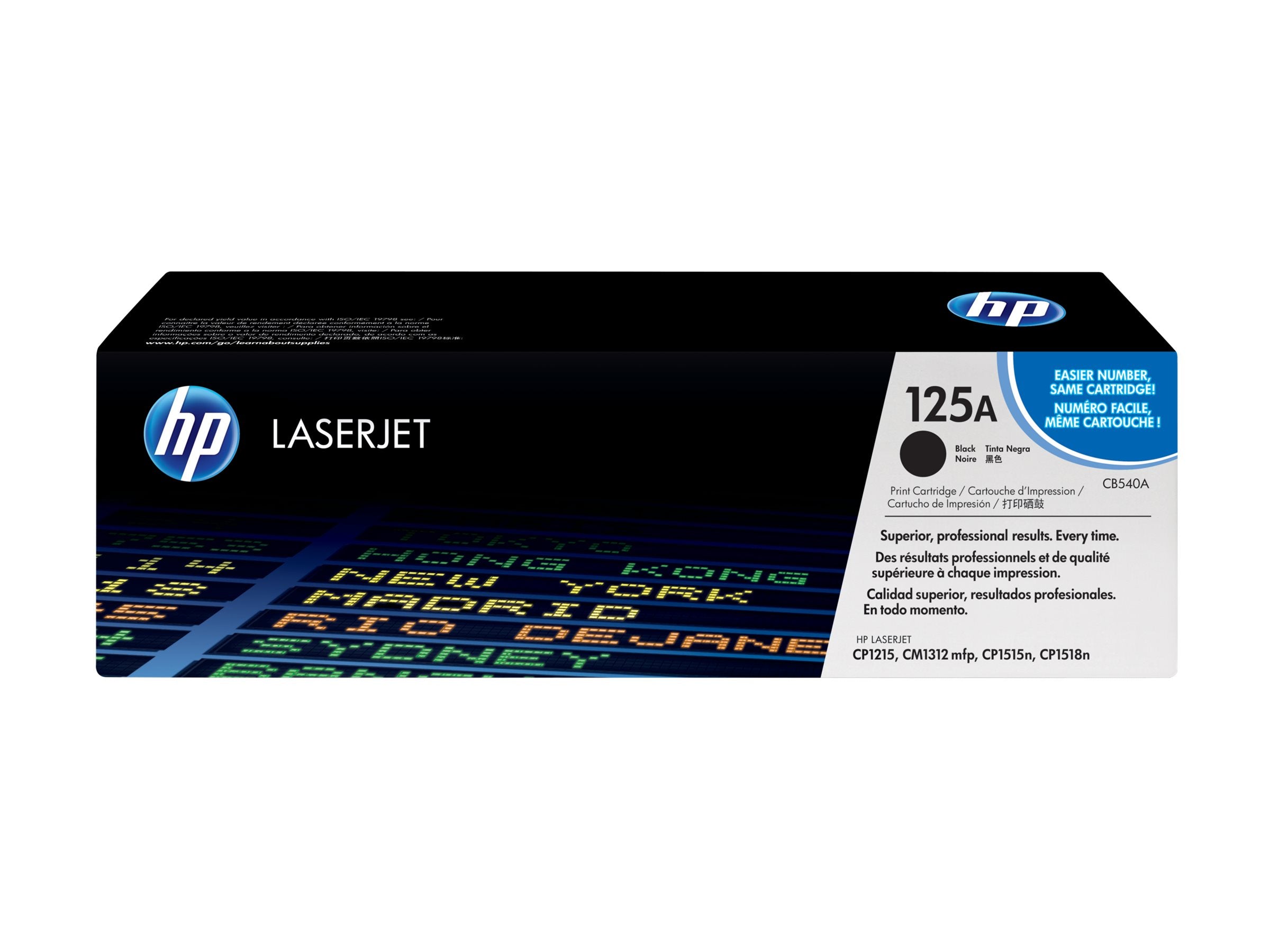 HP 125A original Colour LaserJet Toner cartridge CB540A black standard capacity 2.200 pages 1-pack