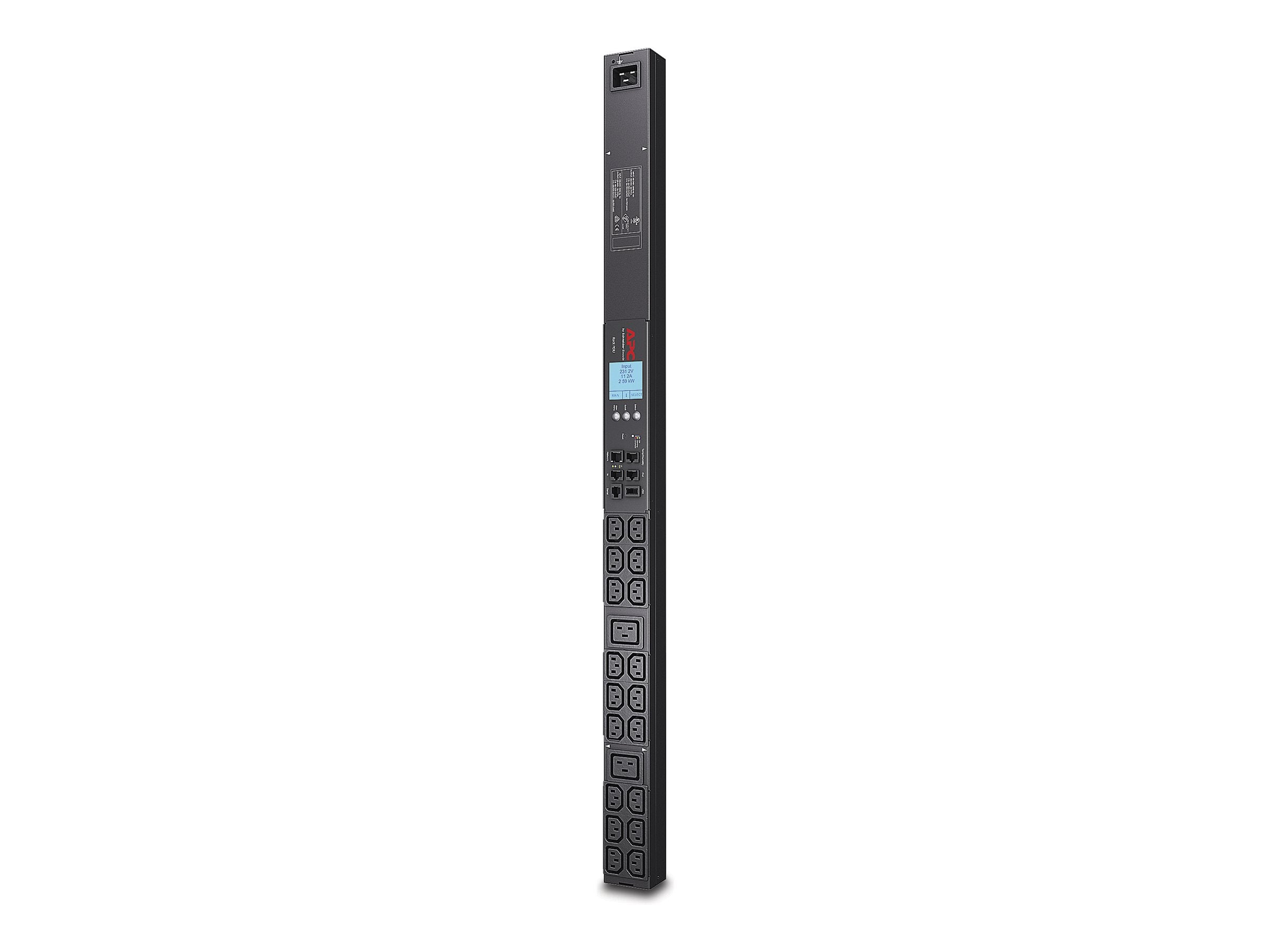 APC Rack PDU 2G Metered Zero U 20A 208V 18 C13 and 2 C19 L620 Cord