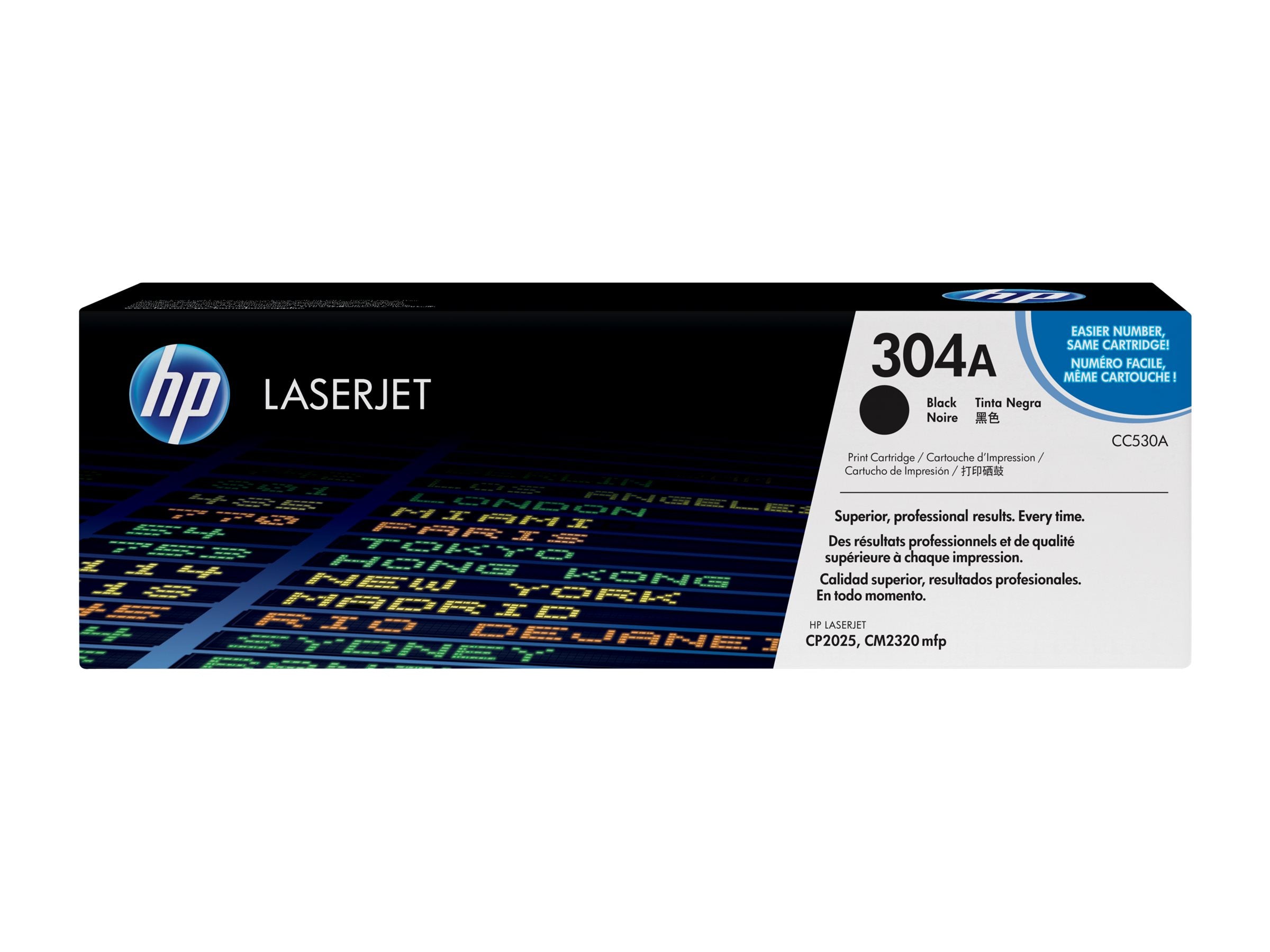 HP 304A original Colour LaserJet Toner cartridge CC530A black standard capacity 3.500 pages 1-pack ColorSphere