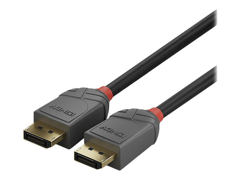 LINDY 10m DisplayPort 1.2 Cable Anthra Line DP Male to Male