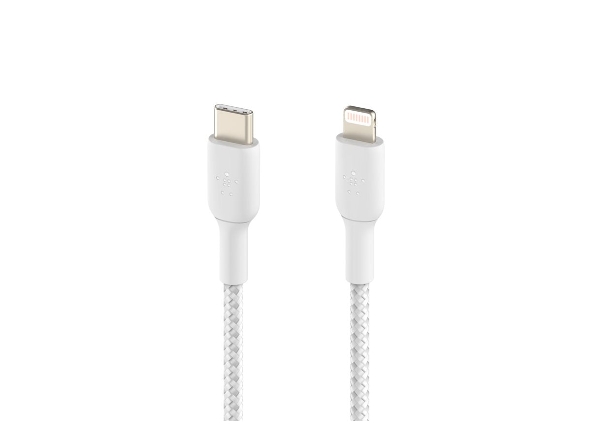 BELKIN BOOST CHARGE USB-C to Lightning Cable Braided 2M White