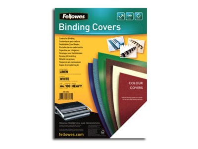 FELLOWES delta couvertures a4 blanc x 100