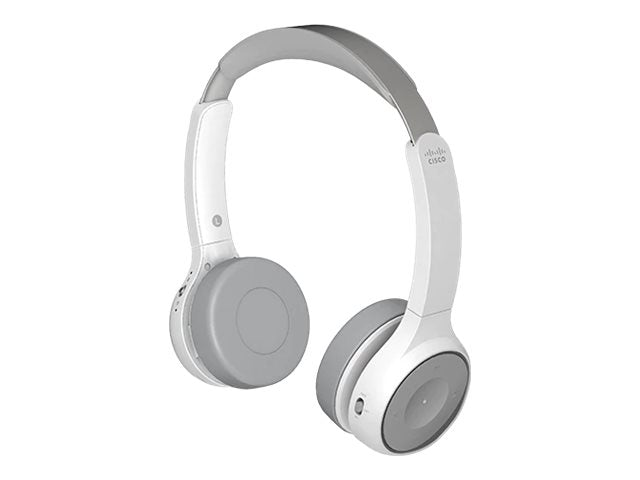 CISCO 730 Wireless Dual On-ear Headset+Stand USB-A Bundle-Platinum