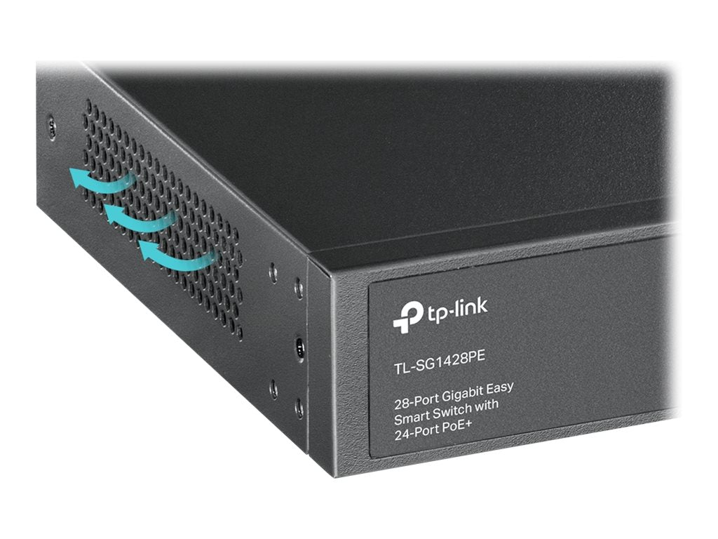 TP-LINK 28-Port Gigabit Easy Smart Switch with 24-Port PoE+