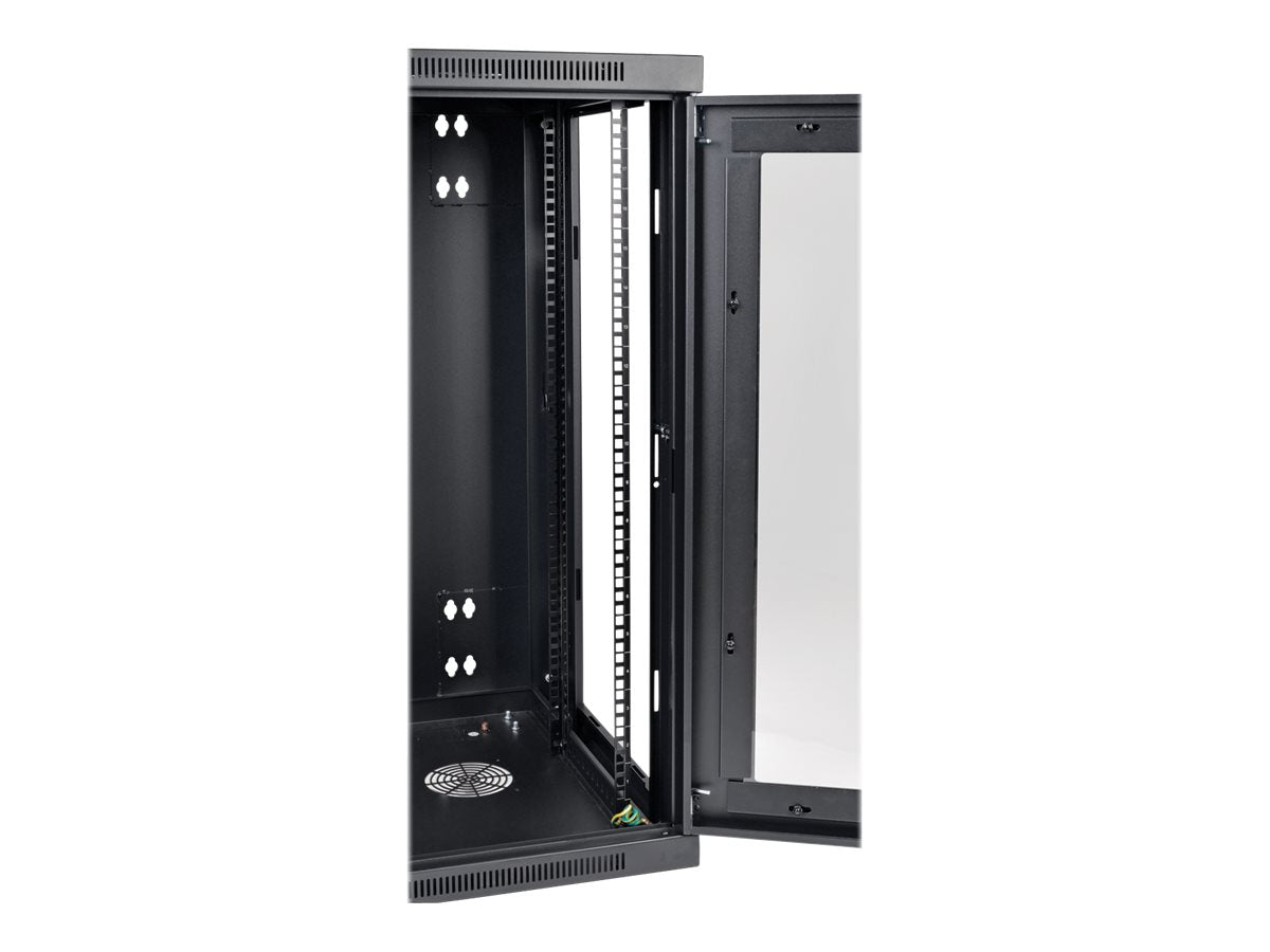 EATON TRIPPLITE 18U Wall Mount Rack Enclosure Server Cabinet w Hinged Acrylic Window Rack cabinet wall mountable Black 18U 19