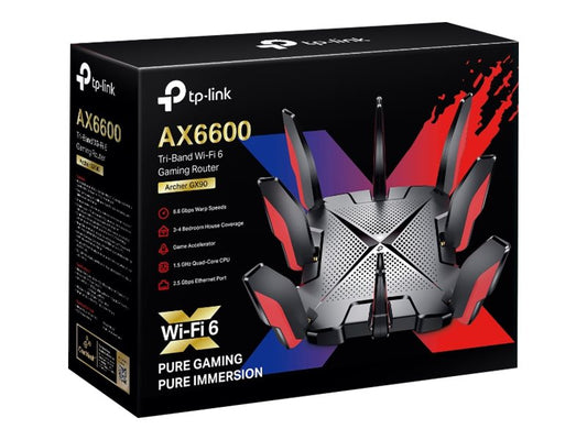 TP-Link ARCHER GX90 routeur sans fil Gigabit Ethernet Tri-bande (2,4 GHz / 5 GHz / 5 GHz) Noir