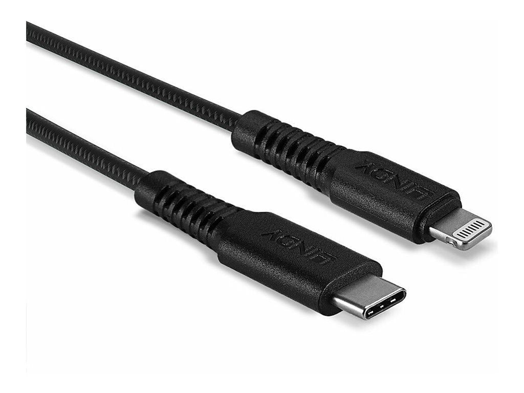 LINDY 1m reinforced USB Type C to Lightning charging Cable
