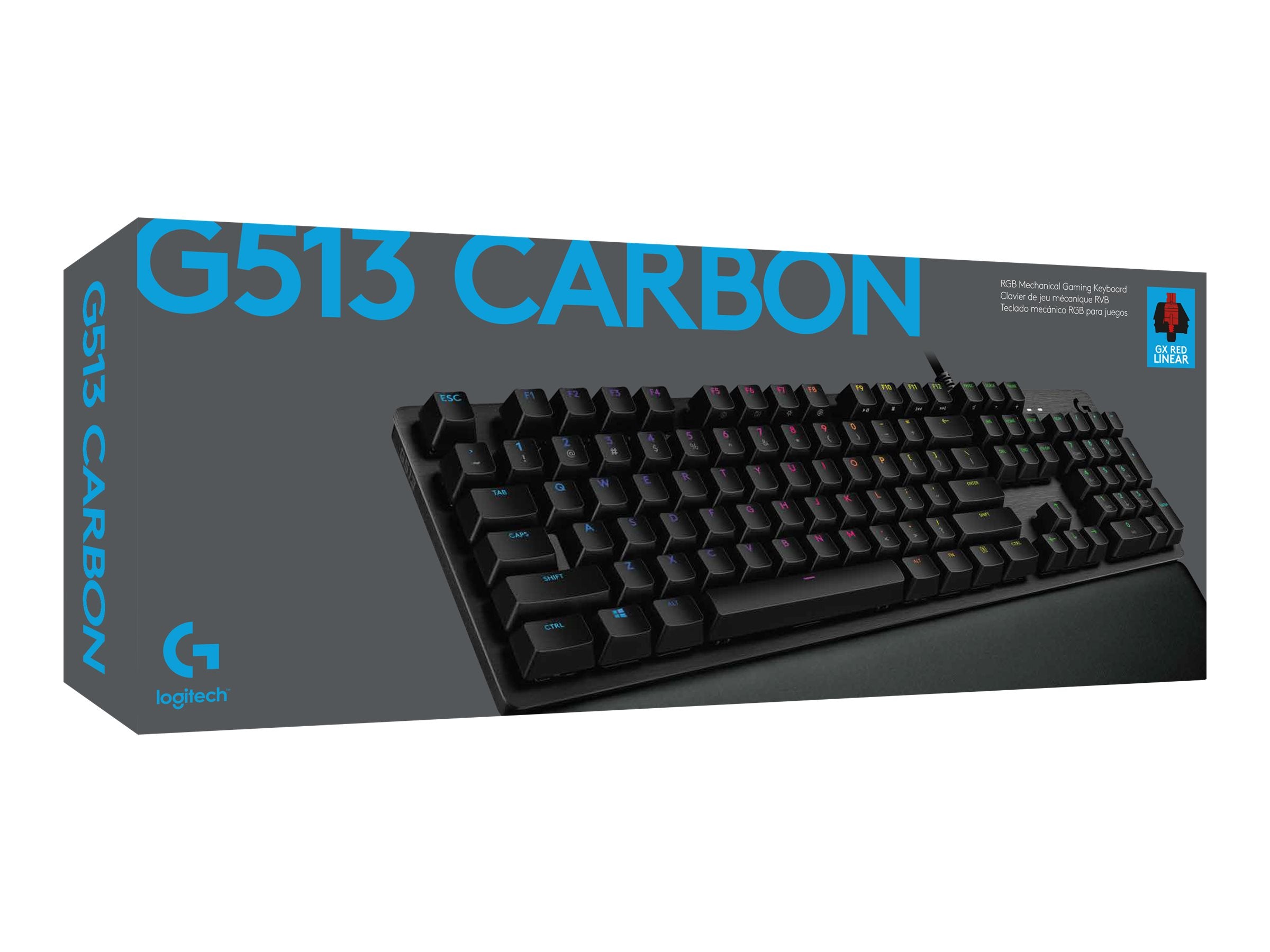 LOGITECH G513 CARBON LIGHTSYNC RGB Mechanical Gaming Keyboard GX Brown - CARBON - (UK) - INTNL
