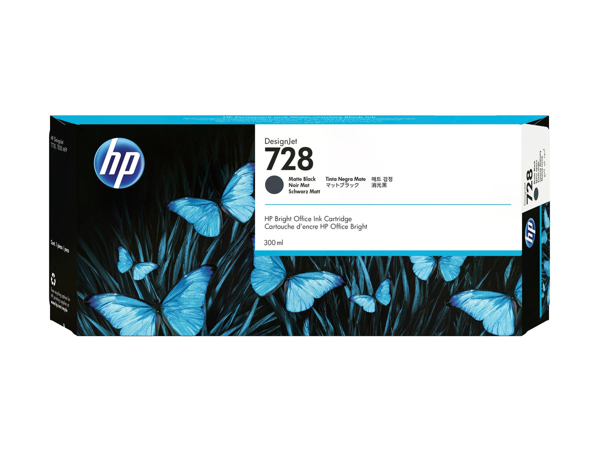 HP 728 original 300-ml Matte Black Ink cartridge F9J68A