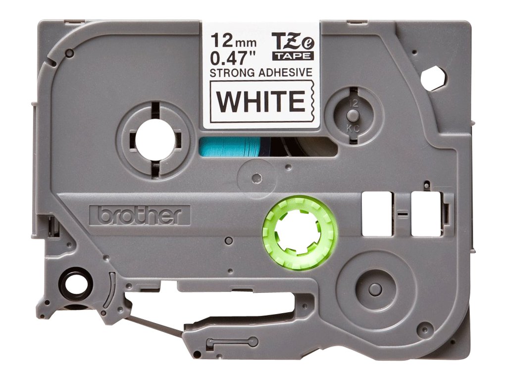 BROTHER P-TOUCH TZE-S231 noir sur blanc 12mm extra gluey