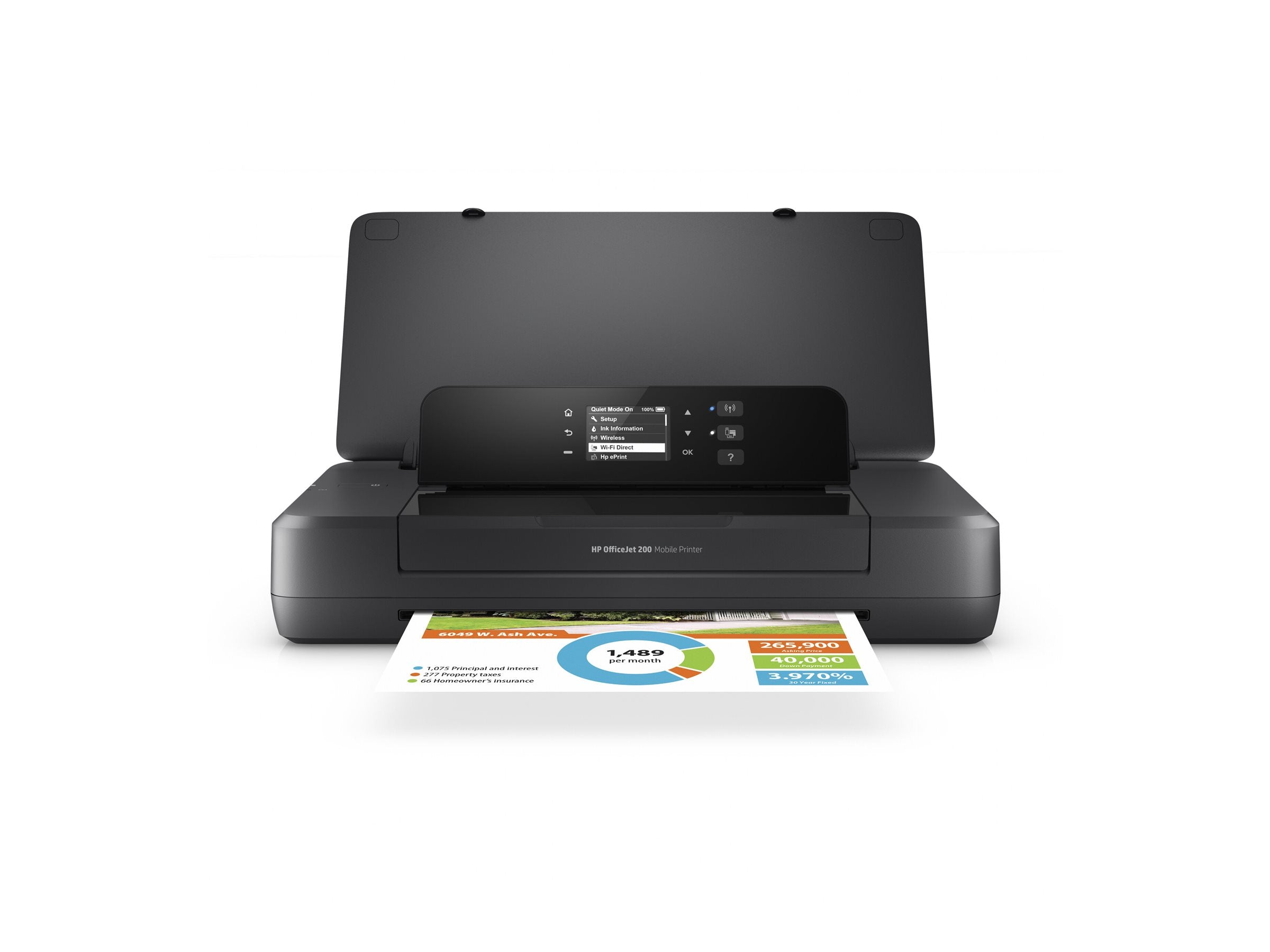 HP Officejet 200 Mobile Printer Printer colour inkjet A4 1200x1200dpi 20ppm mono 19ppm colour 50sheets USB Wi-Fi