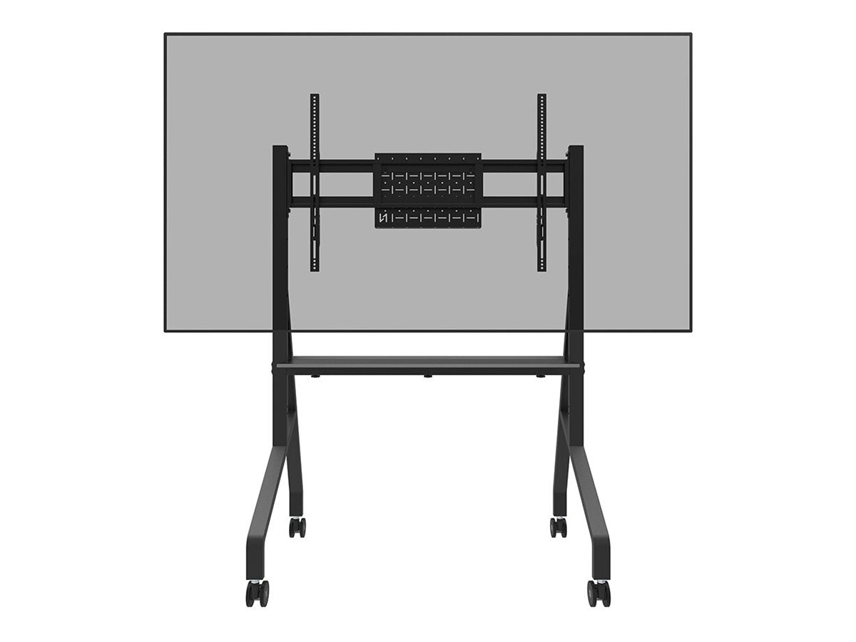 NEOMOUNTS FL50-525BL1 Support au sol mobile pour écran 55-86p - étagère multimédia incluse - installation rapide - TÌV