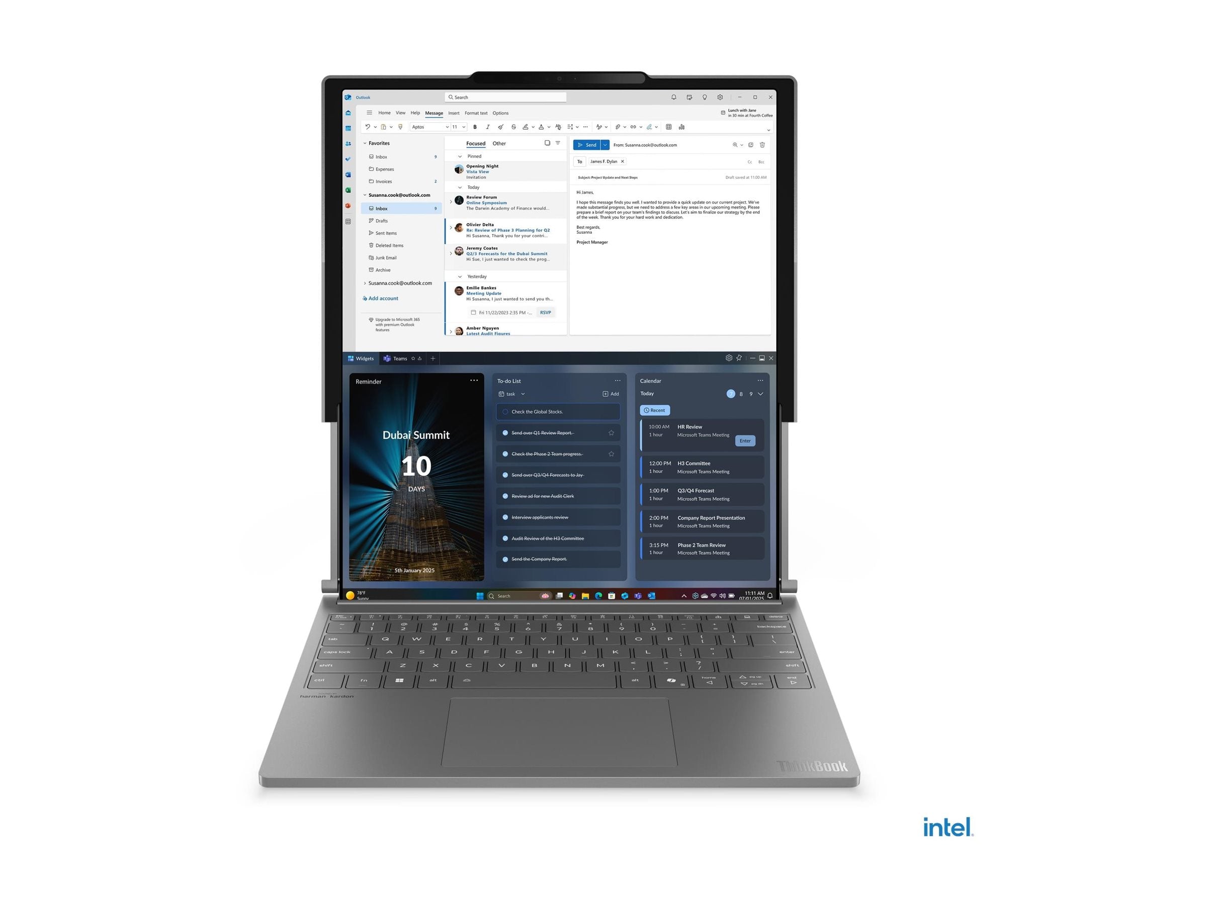LENOVO ThinkBook Plus - G6 - Rollable - 14" OLED - Intel Core Ultra 7 - 258V - W11Pro - 32Go RAM - 1To SSD