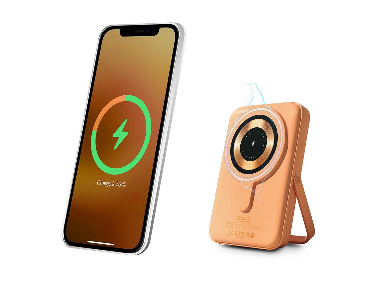 URBAN FACTORY MAGNEE POWER Wireless Magnetic Universal Powerbank 10.000mAh - Abricot Ice