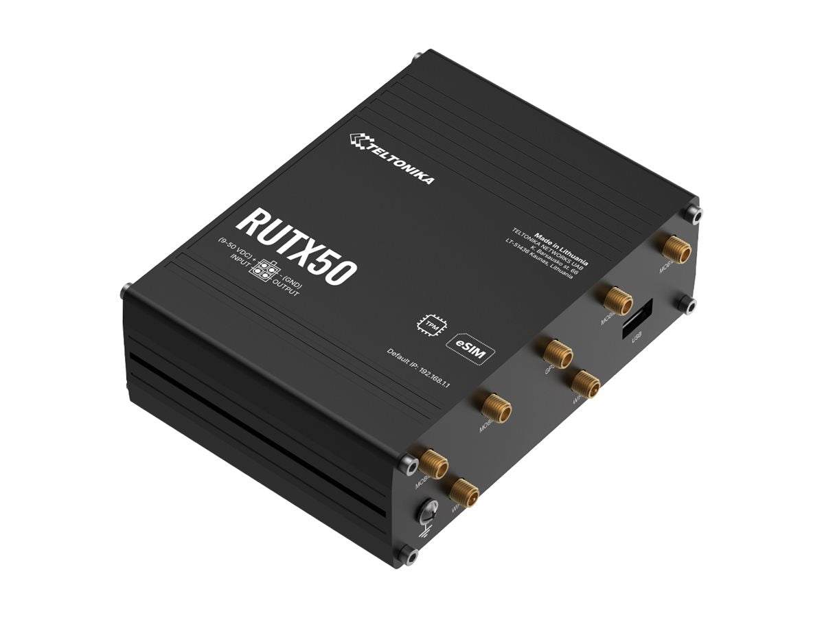 TELTONIKA NETWORKS RUTX50 DUAL SIM 5G/4G/LTE EMEA Industrial Router