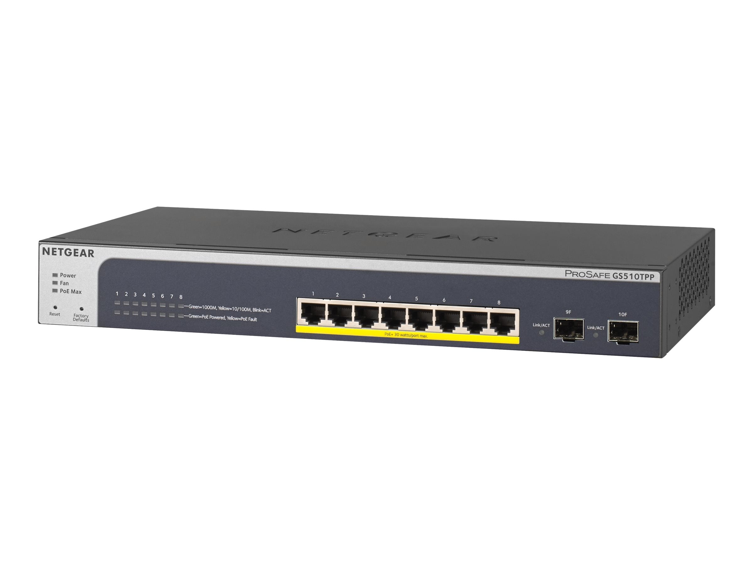 NETGEAR ProSAFE 8p PoE+Gigabit Switch