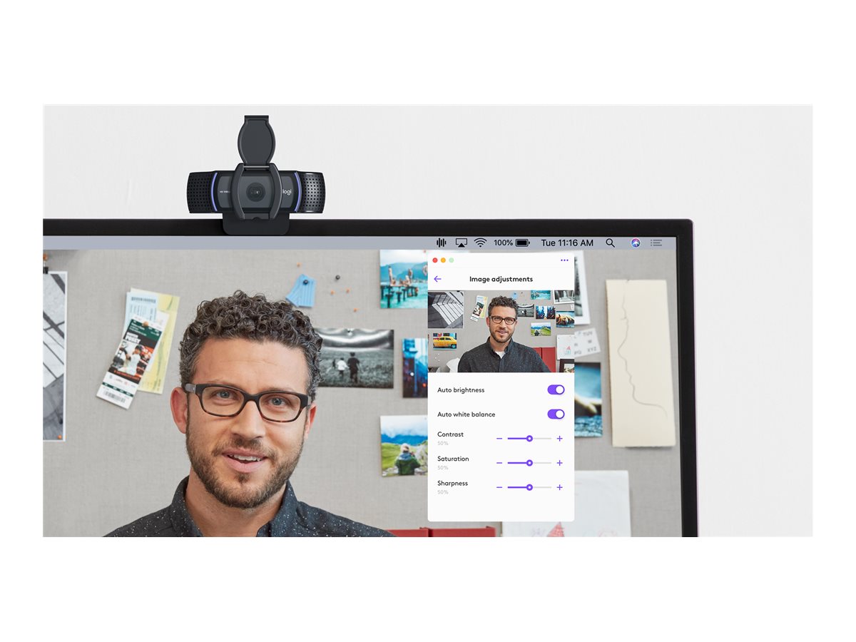 LOGITECH C920e Webcam colour 720p 1080p audio USB 2.0