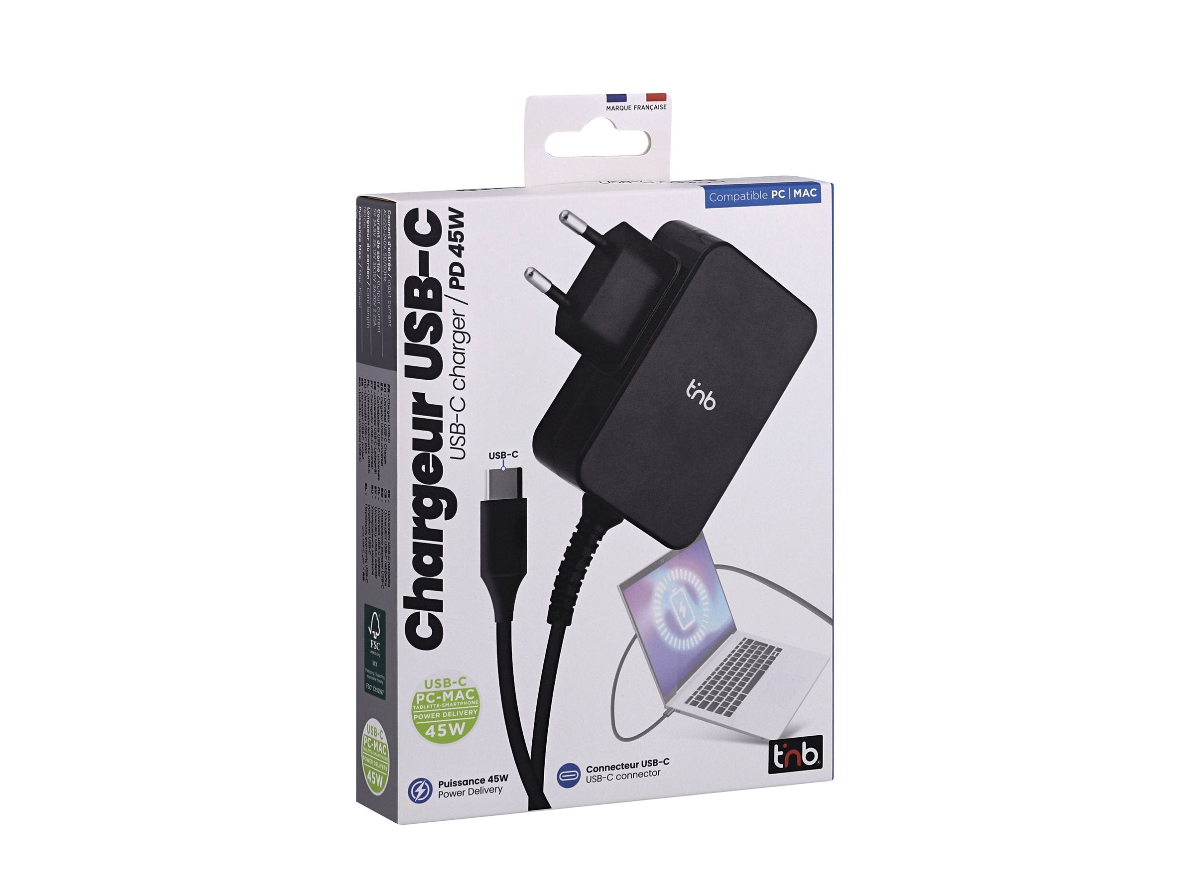 TNB 45W USB-C Universal Charger Black