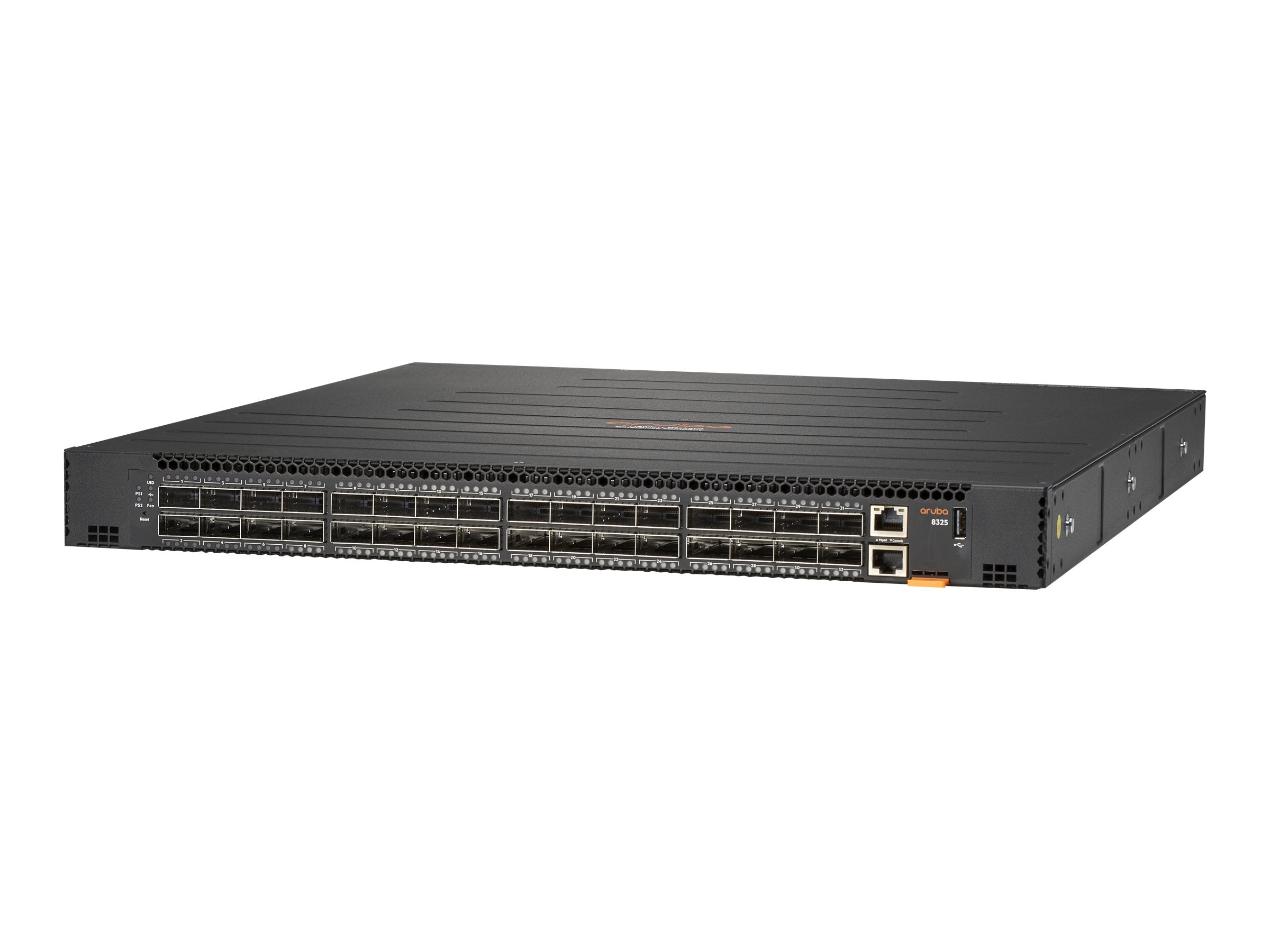 HPE Aruba 8325-32C 32-port 100G QSFP+/QSFP28 Front-to-Back 6 Fans and 2 Power Supply Bundle EU en