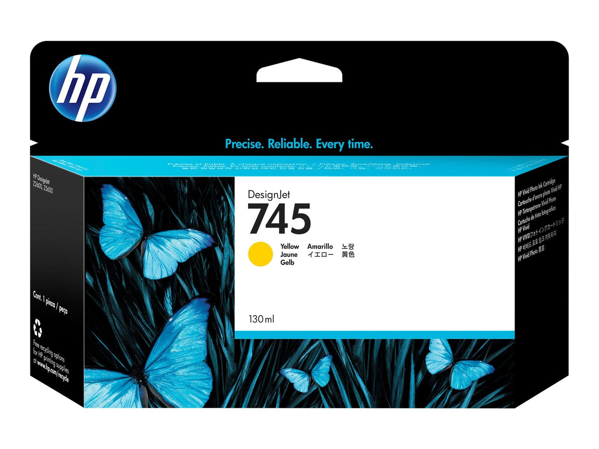 HP 745 original Ink cartridge F9J96A Yellow 130 ml