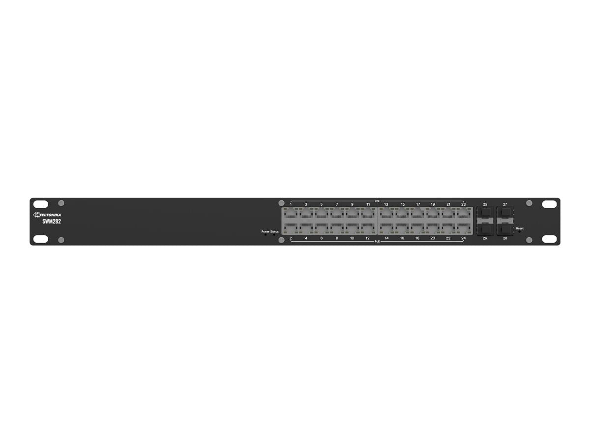 TELTONIKA NETWORKS SWM282 L2+ Managed Switch 24x ETH POE Ports 4x SFP Ports