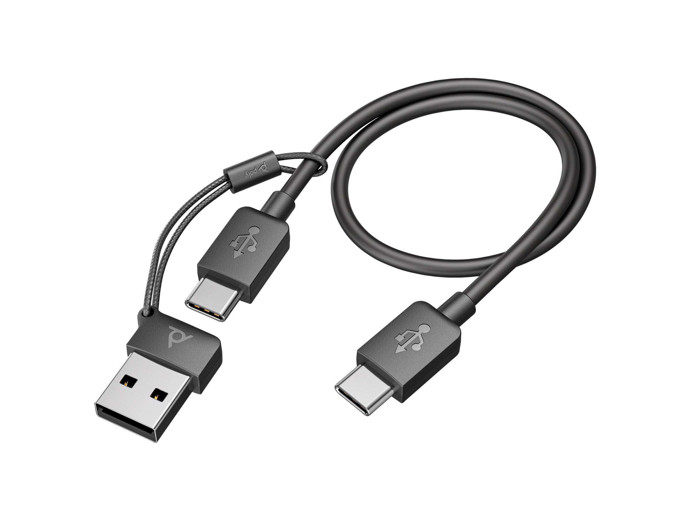 HP Poly Voyager Focus 2 USB-C Bluetooth Headset +USB-C/A Adapter