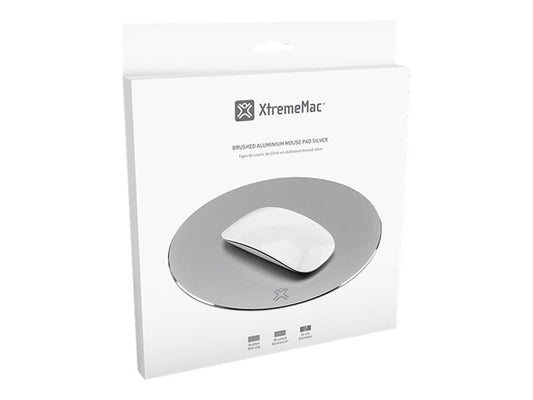 XTREMEMAC Tapis de souris rond en aluminium Gris