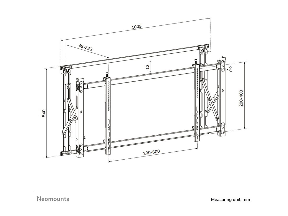 NEOMOUNTS LED-VW1750BLACK Support mural pour mur dimages 32-55p - extraire - max 35 kg
