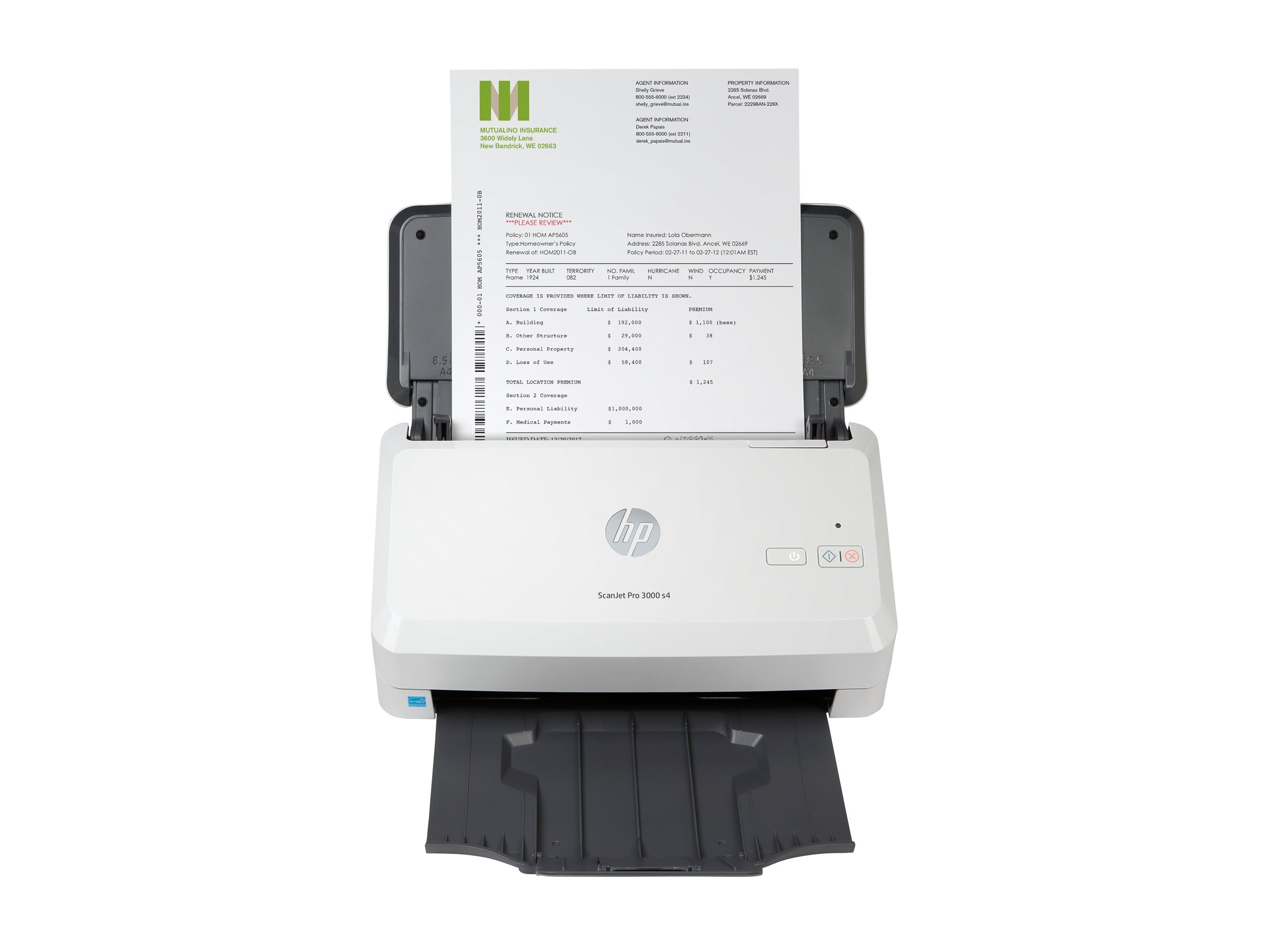 HP Scanjet Pro 3000 s4 Sheet-feed Scanner de Document CMOS CIS Duplex 216x3100mm 600dpix600dpi 40ppm mono ADF 50sheets 4000scans