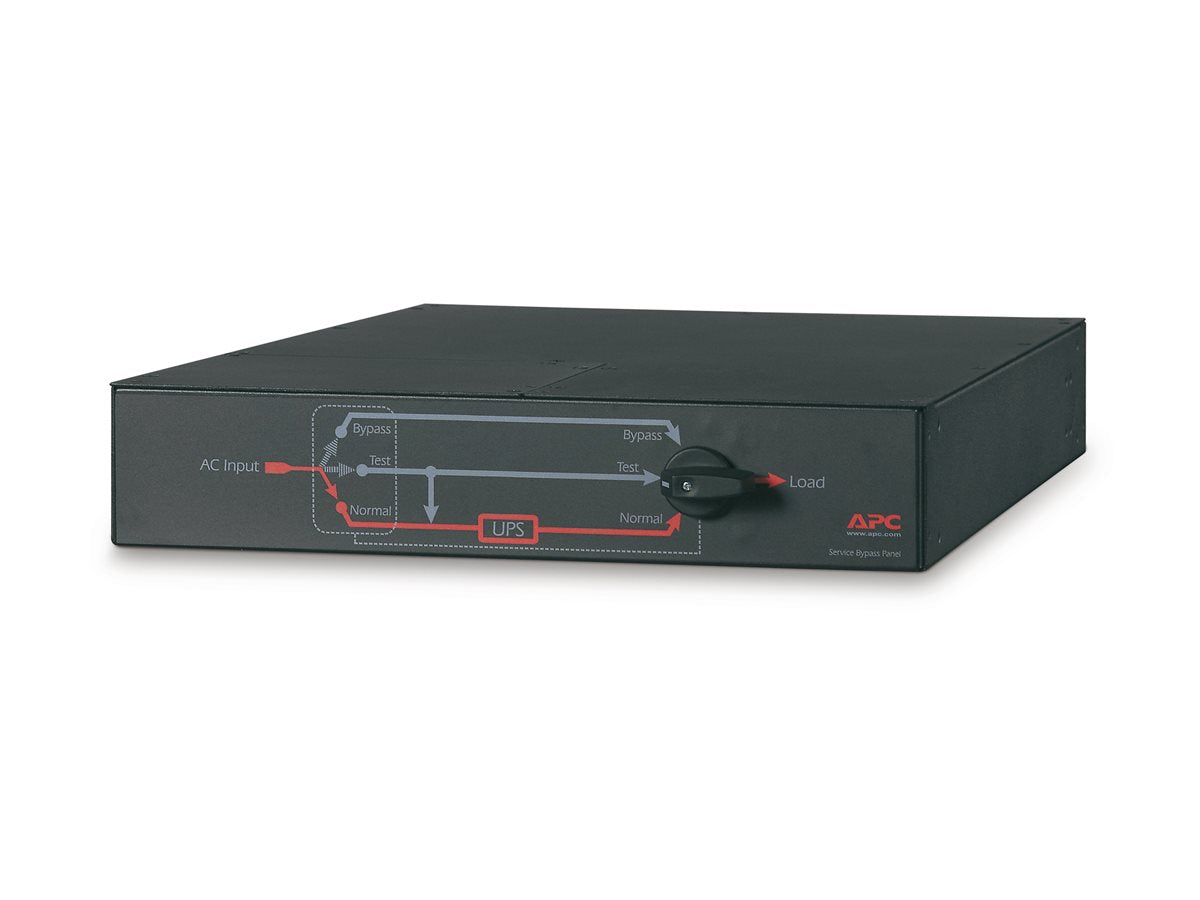 APC Service Bypass Panel Bypass switch rack-mountable AC 200/208/240V output connectors 4 2U 19 3.05m cord Black