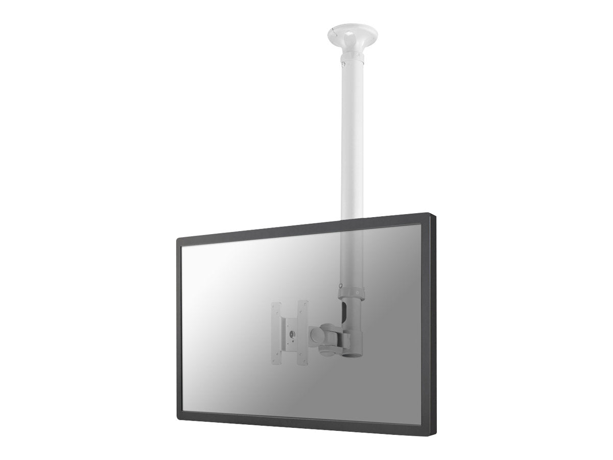 NEOMOUNTS FPMA-C100WHITE Support de plafond pour écran de 10-30p - h 79-129 cm