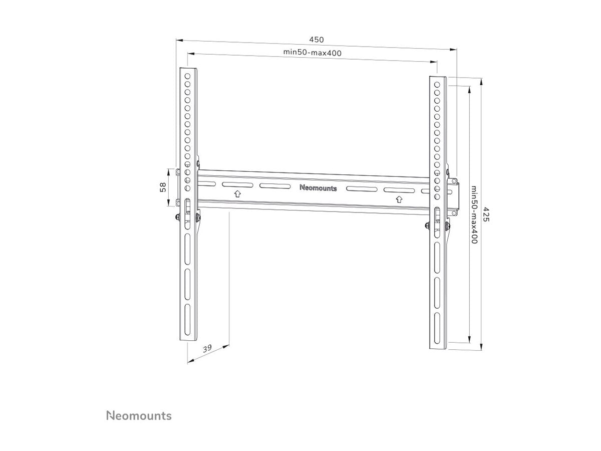 NEOMOUNTS WL30-350BL14 Support pour écran mural 32-65p - fixe - verrouillable