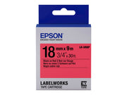 EPSON LK-5RBP Cartouche d étiquettes Couleur Pastel Noir/rouge 18mm/9m