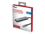 TRUST Hub USB-C HALYX 5 ports 3 USB 1 SD et 1 micro-SD