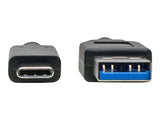 EATON TRIPPLITE USB-C to USB-A Cable M/M USB 3.1 Gen 2 10Gbps USB-IF Certified Thunderbolt 3 Compatible 3ft. 0.91m