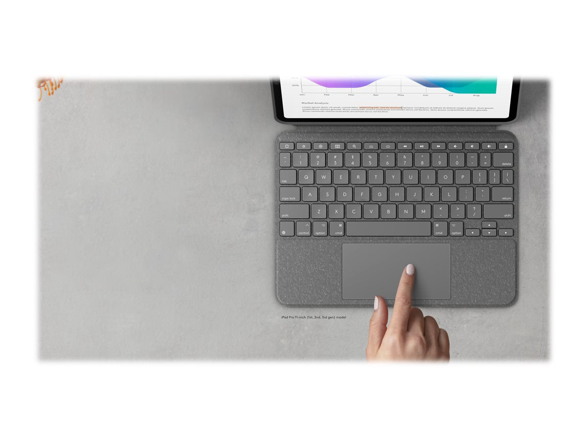 LOGITECH COMBO TOUCH - GREY - CENTRAL (FR)