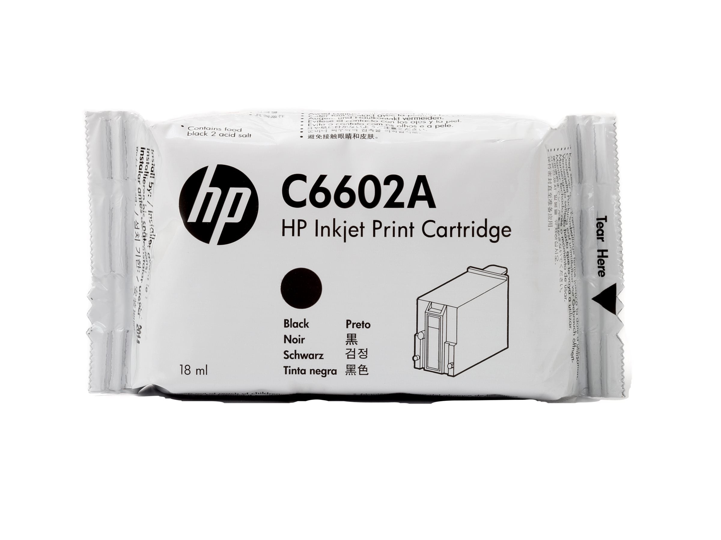 HP original TIJ 1.0 original Ink cartridge C6602A black standard capacity 1-pack