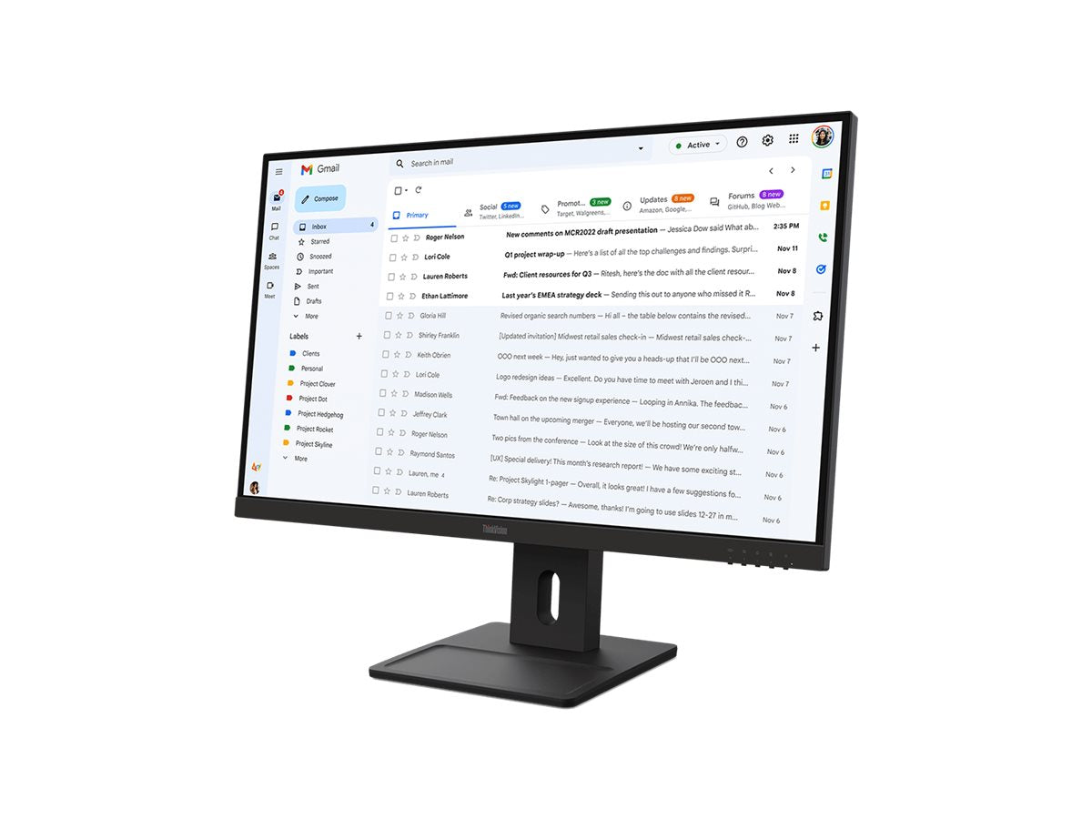 LENOVO ThinkVision E27-40 LED Écran 27p 1920x1080 Full HD (1080p) IPS 300cd/m2 1500:1 4ms HDMI VGA DisplayPort speakers 3y