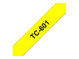 BROTHER P-TOUCH TC-601 noir sur jaune  12mm