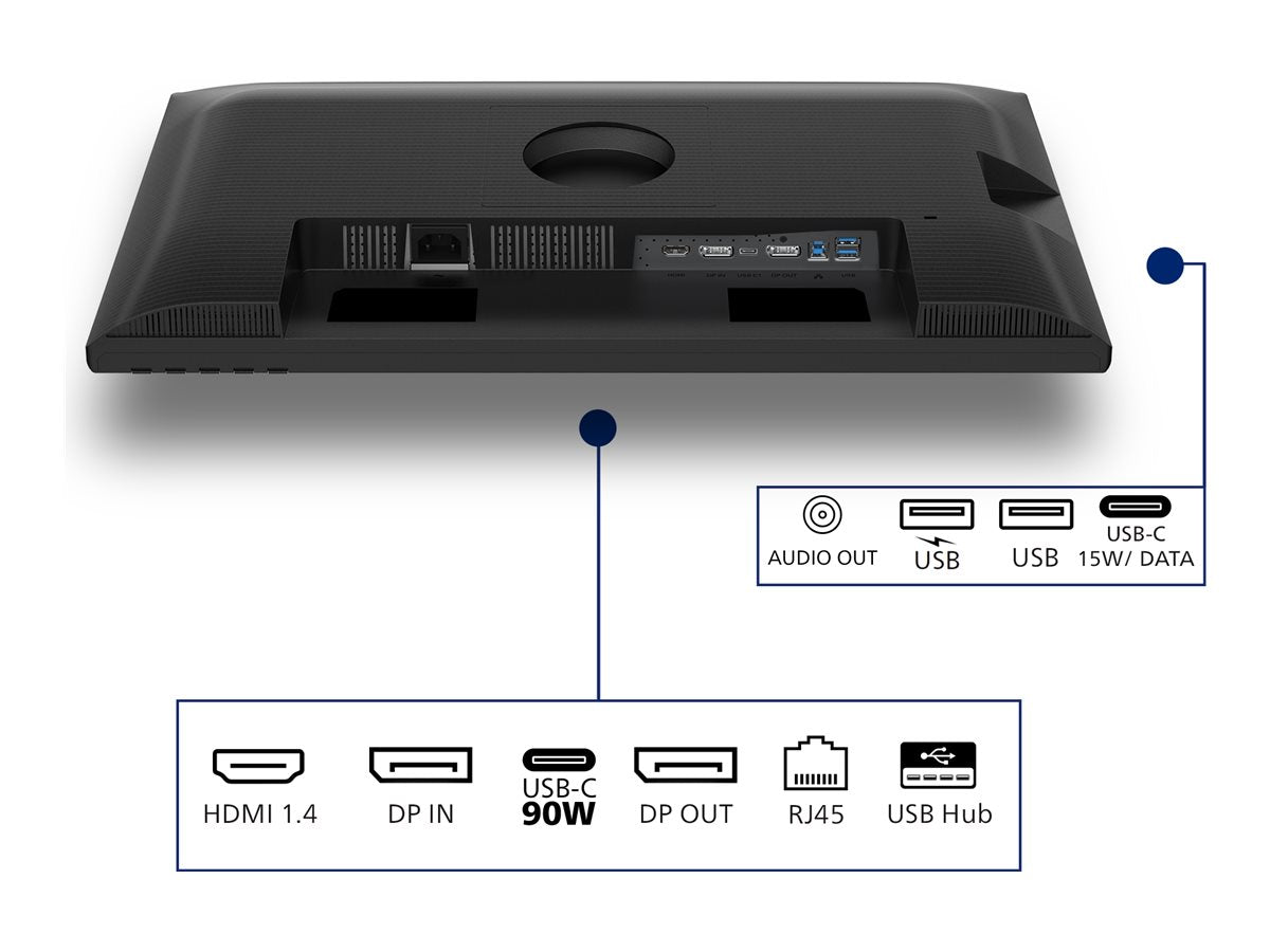 PHILIPS 24p 1920x1200 100Hz IPS Flat H/A 150 MM USB C DOCKING DISPLAY Daisy chain DICOM TUV EyeSafe certified USB HUB SPEAKERS