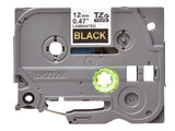 BROTHER P-TOUCH TZE-334 gold sur noir  12mm
