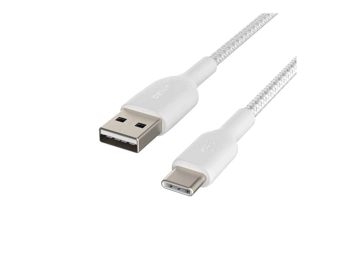 BELKIN BOOST CHARGE USB-A to USB-C Cable Braided 2M White