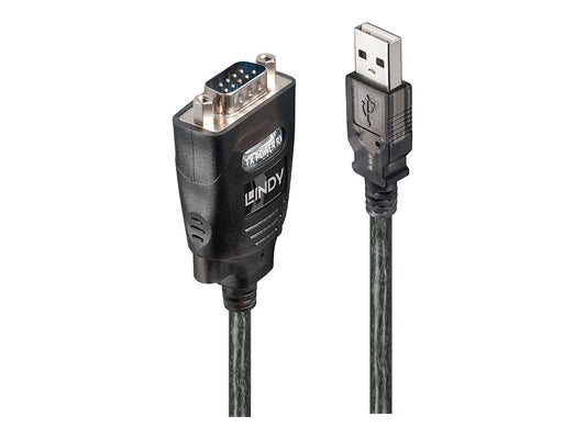 LINDY USB RS232 Converter w/ COM Port Retention RS-232 Port Transfer Rate up to 230kBit/s Chipset: FTDI