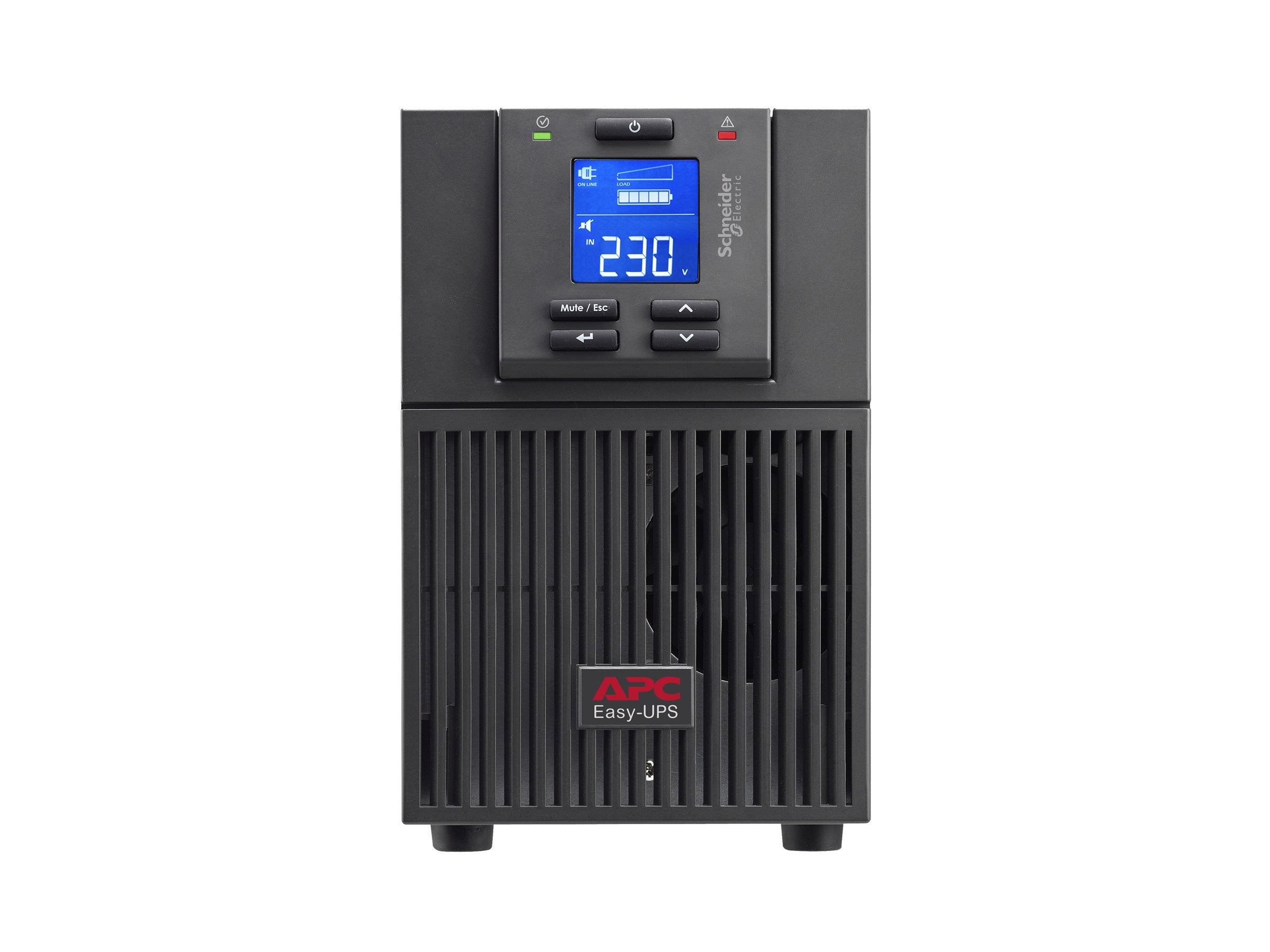 APC Easy UPS On-Line UPS tower AC 220/230/240V 1800Watt 2000VA 1-phase lead acid USB serial oc 4 PFC Europe BK RAL 7010