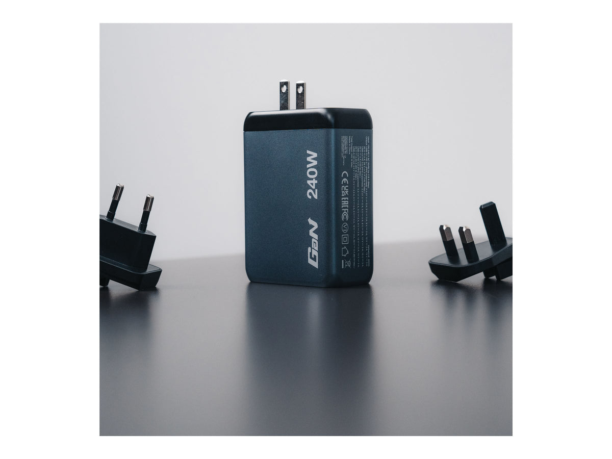 VERBATIM GNC-240 GAN CHARGER 4 PORT 240W USB A/C EU/UK/US WCF (P)