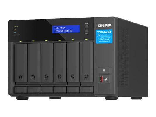 QNAP TVS-H674-I3-16G 6-bay QuTS hero NAS Intel Core i3-12100 4-core/8-thread up to 4.3GHz 16Go SO-DIMM