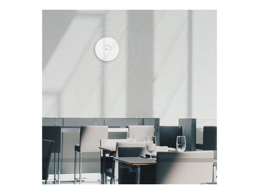 TP-LINK AX5400 Ceiling Mount Dual-Band Wi-Fi 6 Access Point 1x2.5Gbps RJ45 Port 574Mbps at 2.4GHz + 4804Mbps at 5GHz 802.3at POE