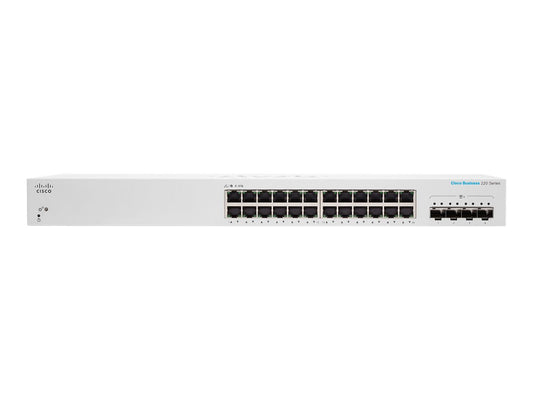 CISCO Business Switching CBS220 Smart 24-port Gigabit 4x10G SFP+ uplink